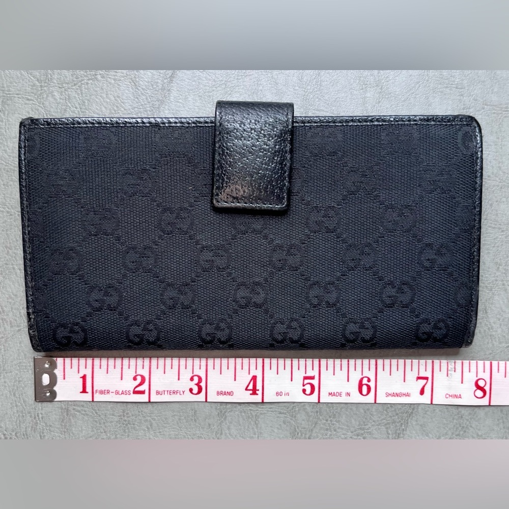 GUCCI Black Supreme Canvas and Leather Wallet - Picture 12 of 16